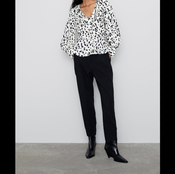 Zara ruffle neck blouse - Picture 2 of 3